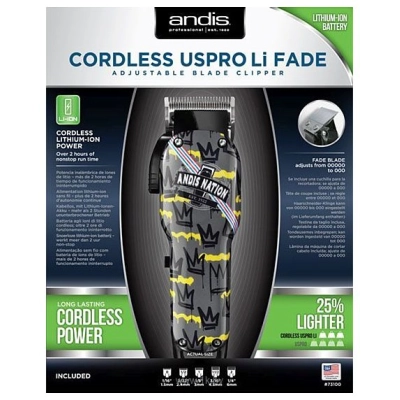 Andis Cordless Uspro Li Fade Nation Crown 73100