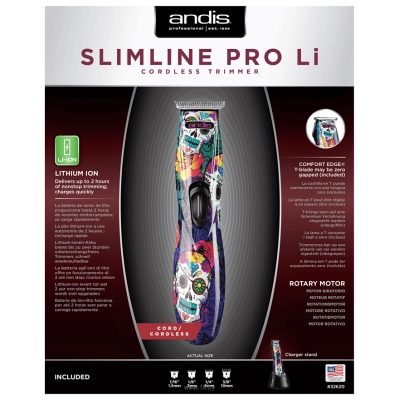 Andis Slimline Pro Li T-Blade Sugar Skull Design