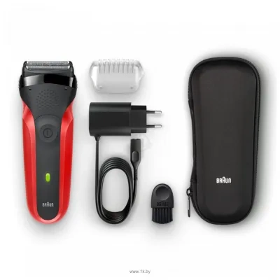Braun Series 3 300ts Red+chehol