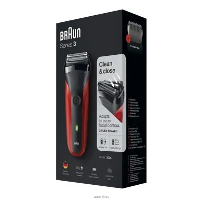 Braun Series 3 300ts Red+chehol