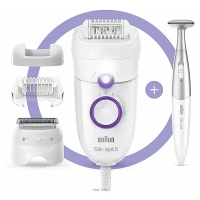 Braun Silk-epil 5 Series 5-825P s trimmerom White Purple