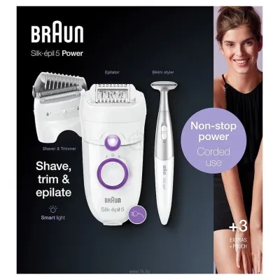 Braun Silk-epil 5 Series 5-825P s trimmerom White Purple