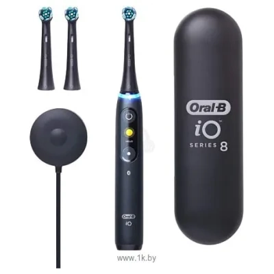 Oral-B iO 8 (chernyiy, 3 nasadki)