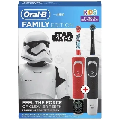 Oral-B Vitality 100 Black Edition + Kids 3+ Star Wars