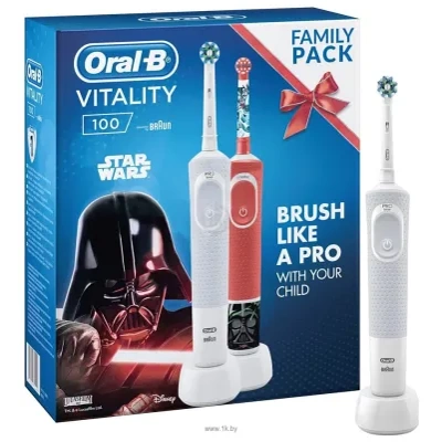 Oral-B Vitality 100 Black Edition + Kids 3+ Star Wars